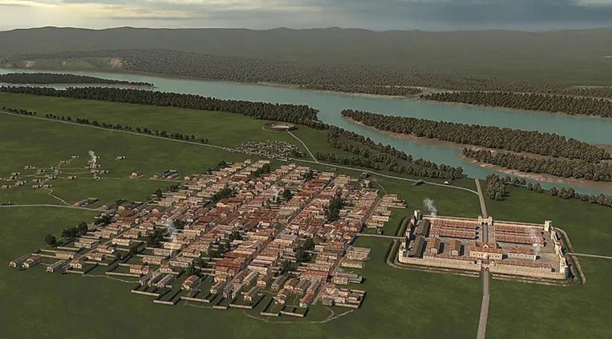 A lost Roman town with a huge arena