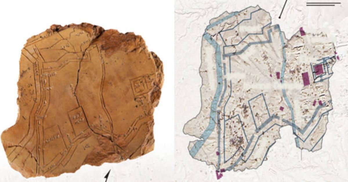 A hand-sized map of a city.
