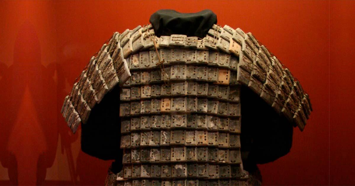 Armor made of stone plates.