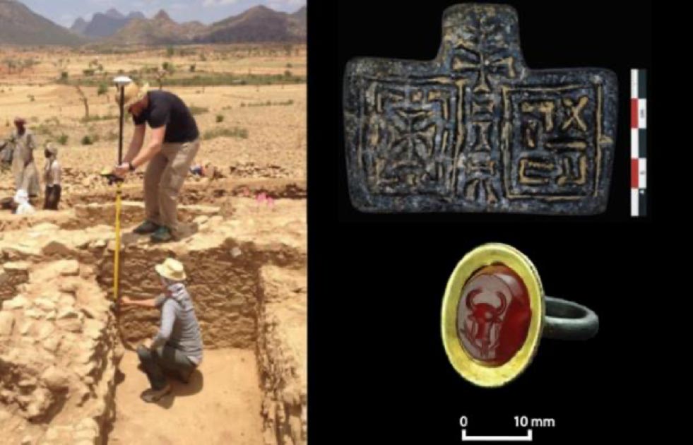 A gold ring in a buried town