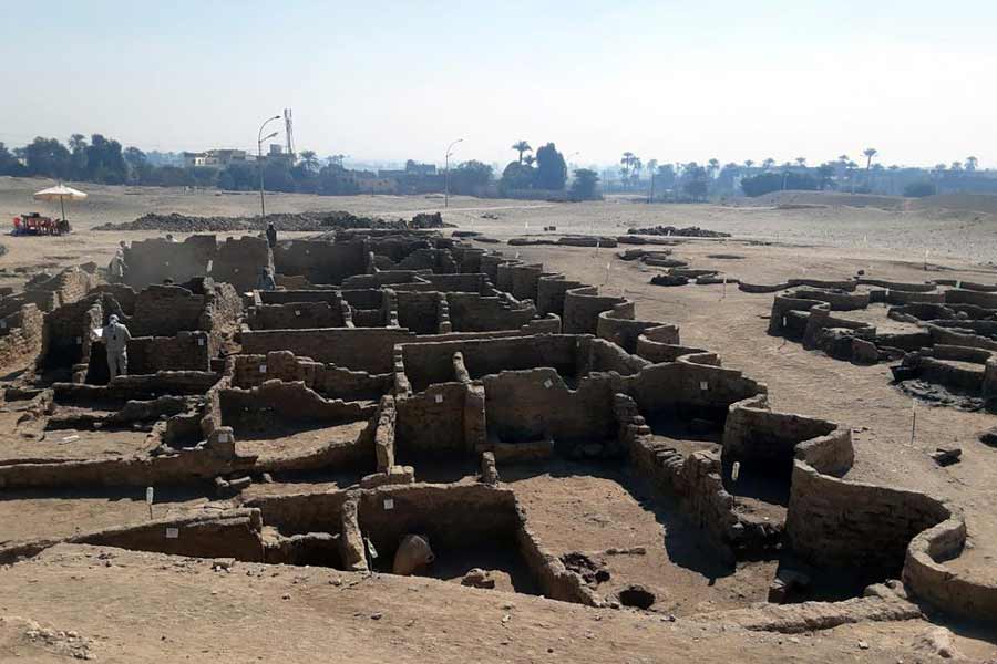 A large city under the sand at Luxor.