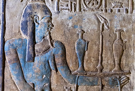Gold still on the temple wall.