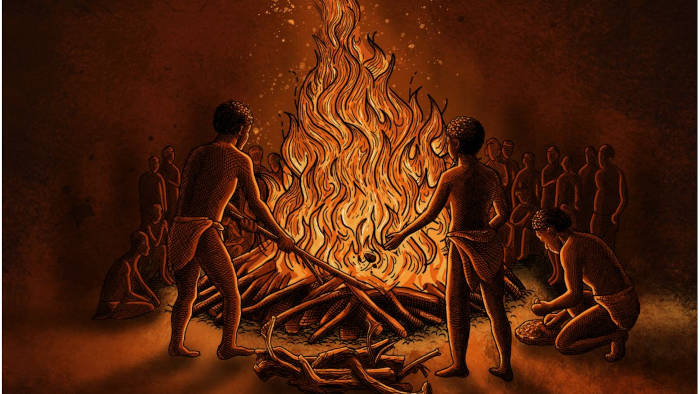 A funeral fire in a rock shelter