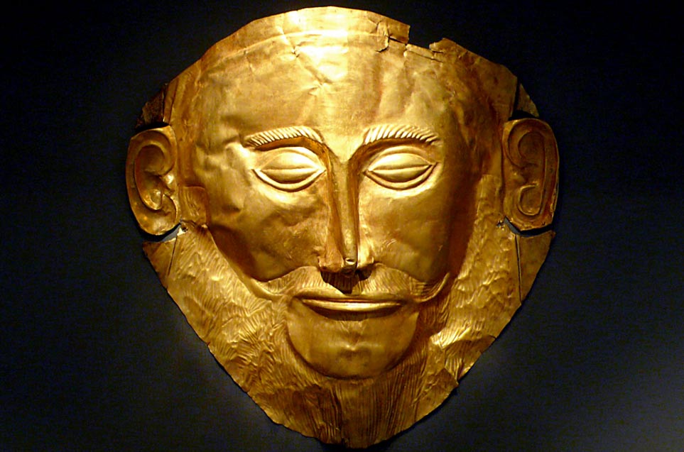 A gold face cover from Mycenae