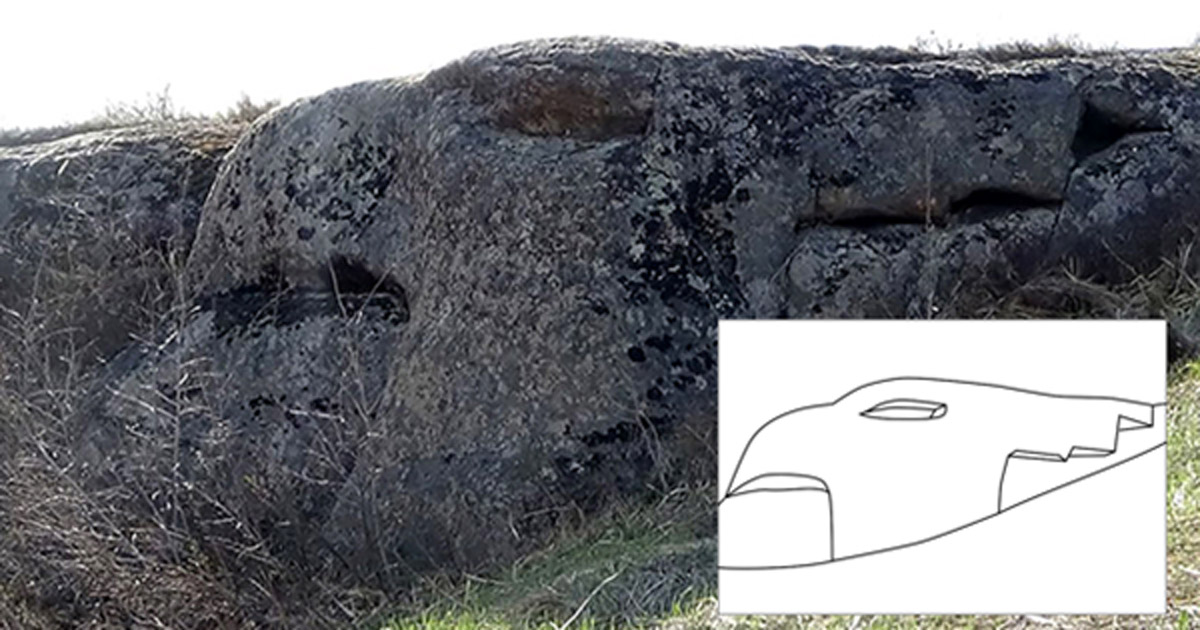 Granite shapes on a mountain in the Altai